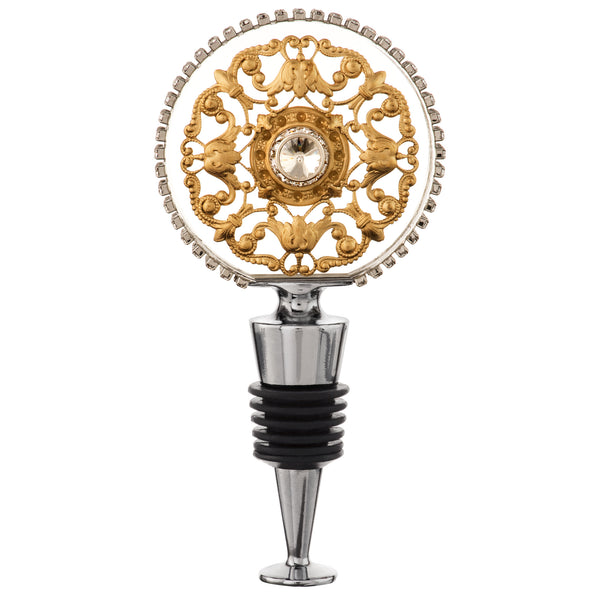 ALC Imperial Filigree Round Crystal Wine Stopper